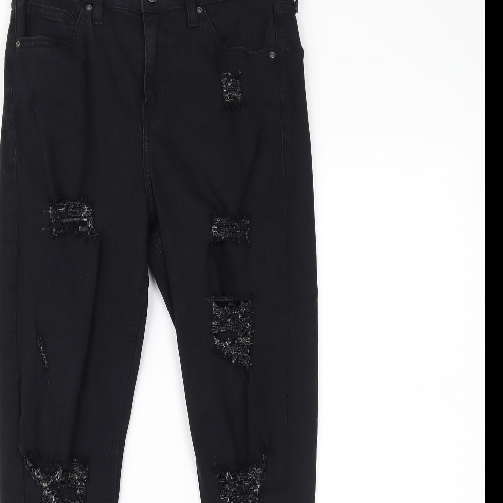 Topshop Womens Black  Denim Skinny Jeans Size 28 L30 in