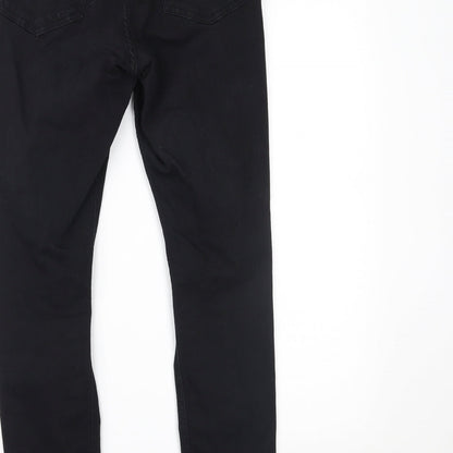 Topshop Womens Black  Denim Skinny Jeans Size 28 L30 in