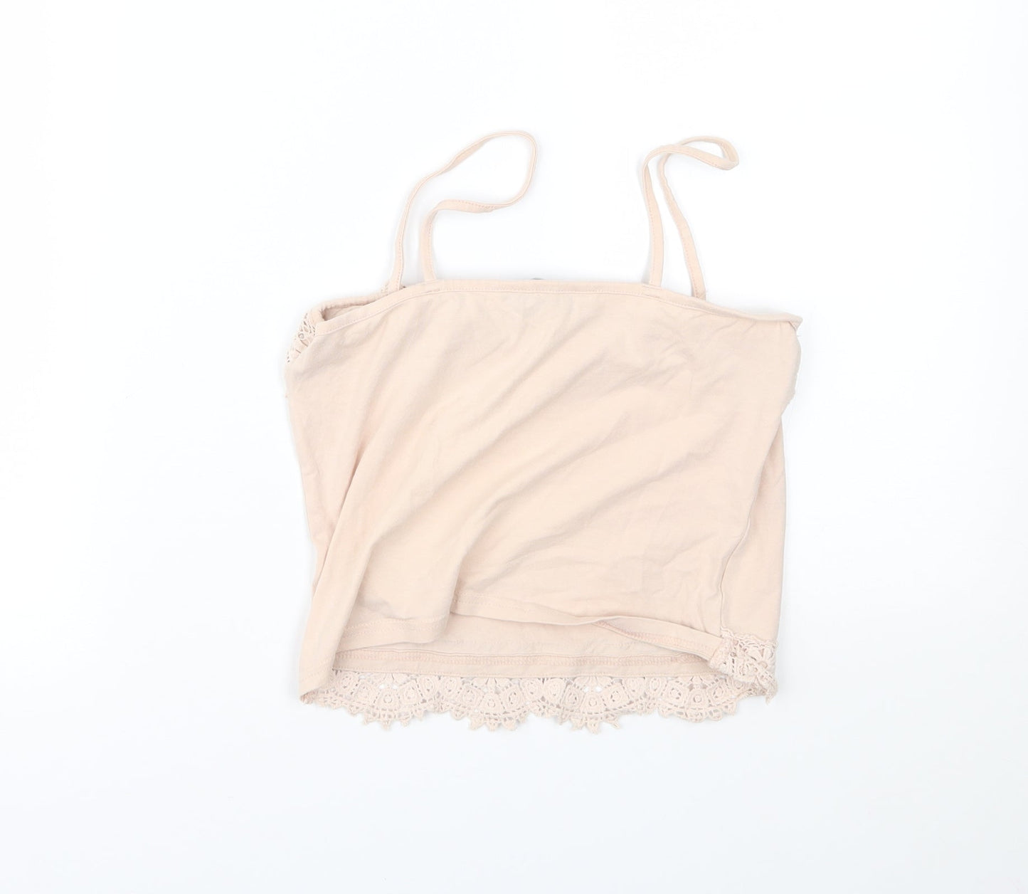 Womens UK Size 10 New Look Pink Cropped Tank