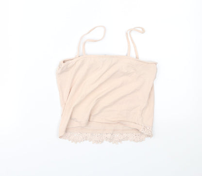 Womens UK Size 10 New Look Pink Cropped Tank