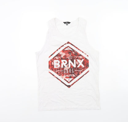 Womens UK Size S Twisted Soul White Basic Tank