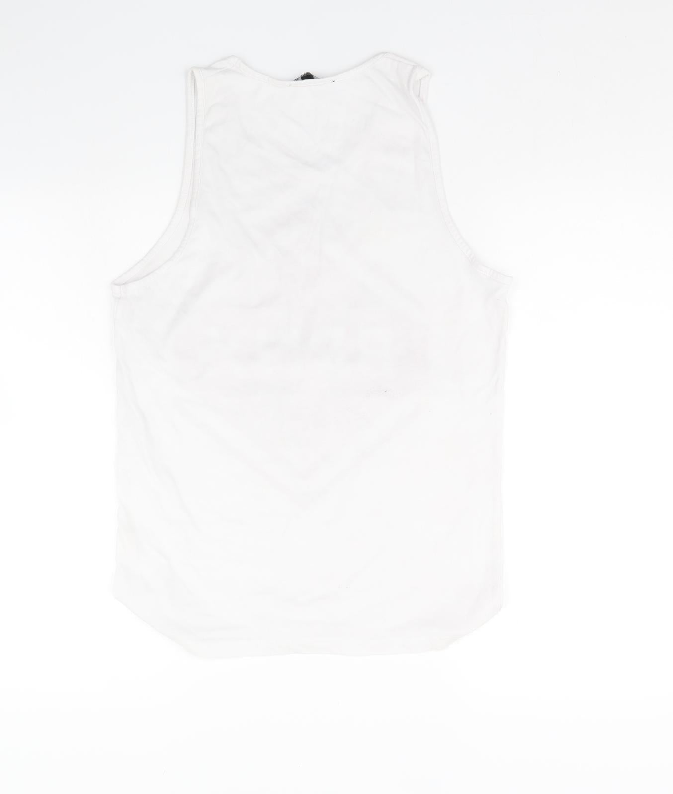 Womens UK Size S Twisted Soul White Basic Tank
