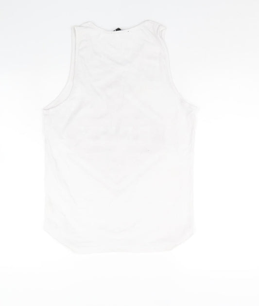 Womens UK Size S Twisted Soul White Basic Tank