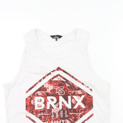 Womens UK Size S Twisted Soul White Basic Tank
