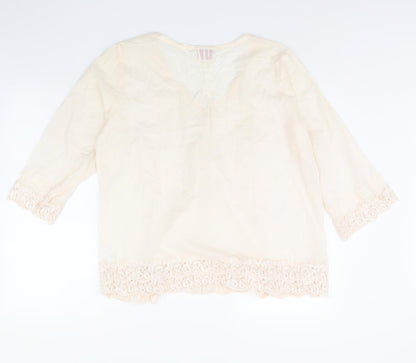 Womens UK Size 16 Together Pink Basic Button-Up