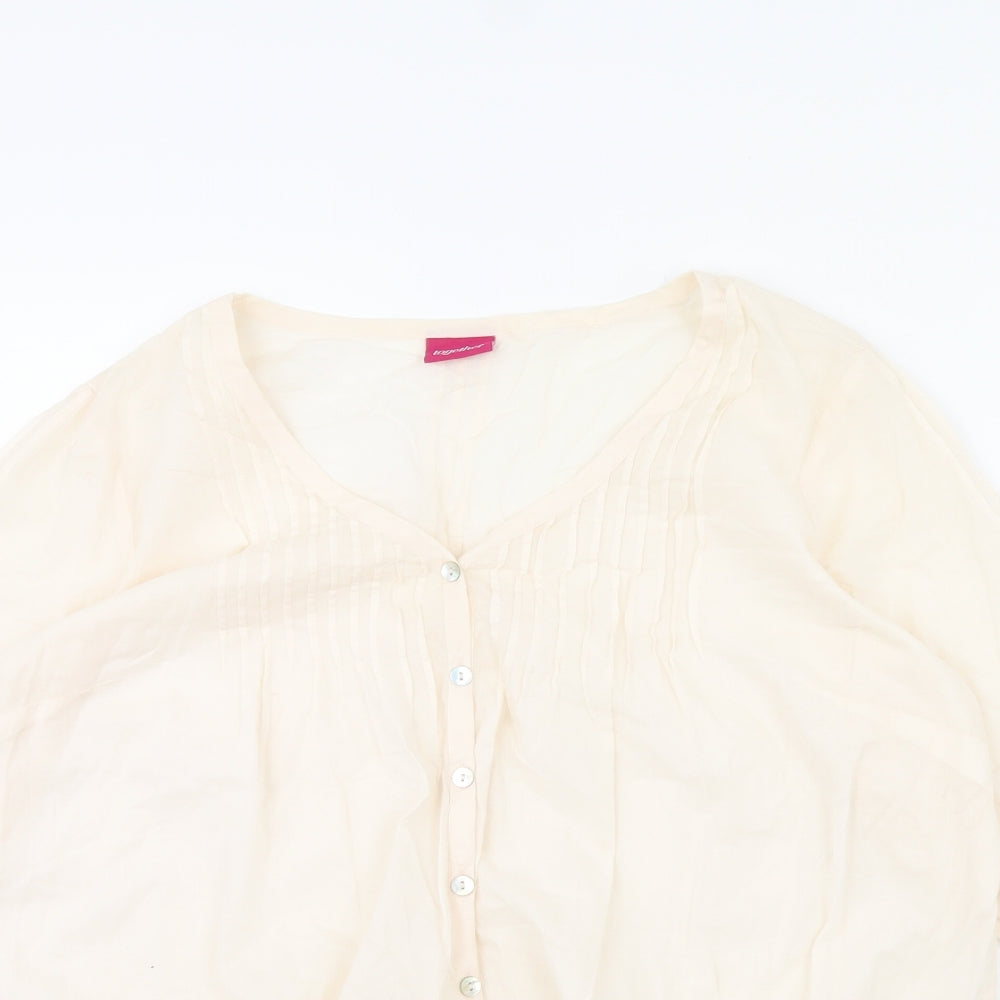 Womens UK Size 16 Together Pink Basic Button-Up