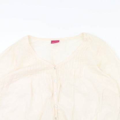 Womens UK Size 16 Together Pink Basic Button-Up