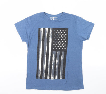 Preworn Mens Blue    T-Shirt Size M