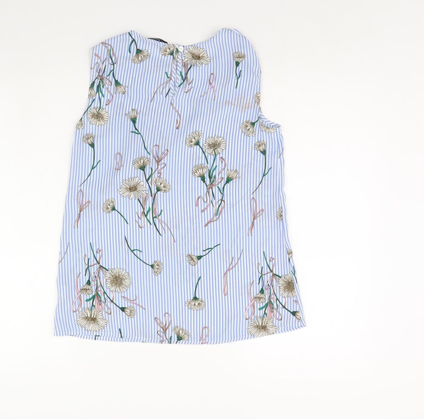 F&F Womens Blue Striped  Basic Tank Size 6