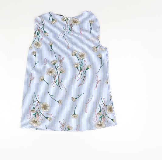 F&F Womens Blue Striped  Basic Tank Size 6