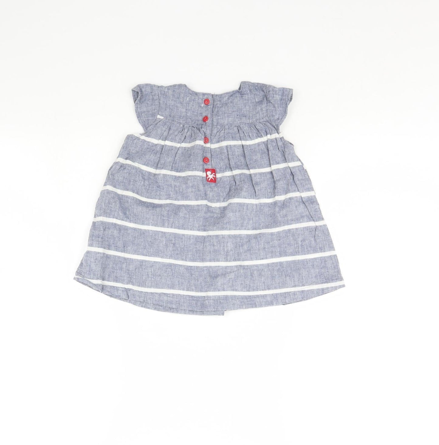 Batela Girls Blue Striped  Basic Blouse Size 2 Years
