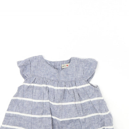 Batela Girls Blue Striped  Basic Blouse Size 2 Years