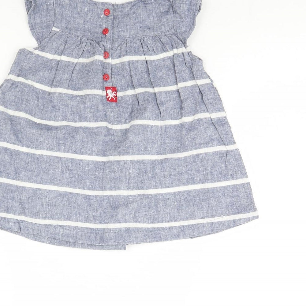 Batela Girls Blue Striped  Basic Blouse Size 2 Years