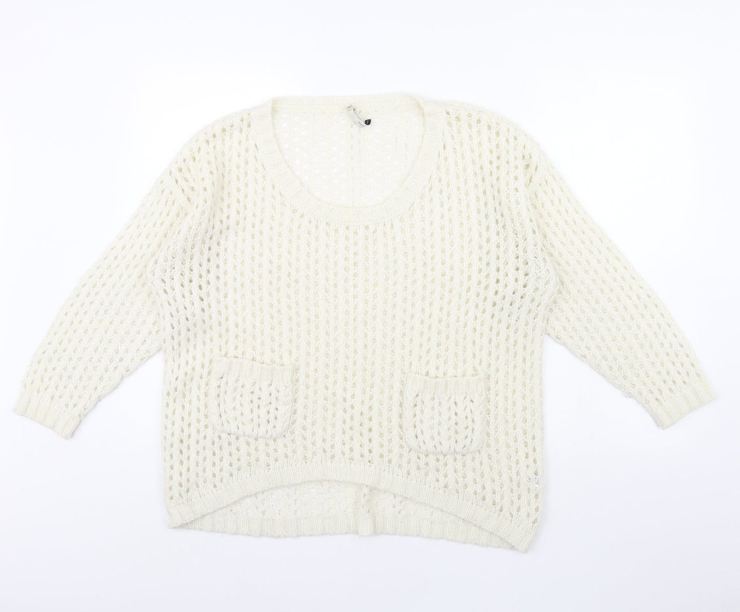 Womens UK Size 12 River Island Ivory Pullover Jumper