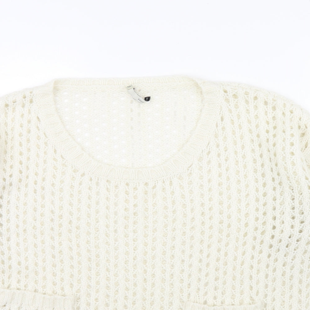Womens UK Size 12 River Island Ivory Pullover Jumper