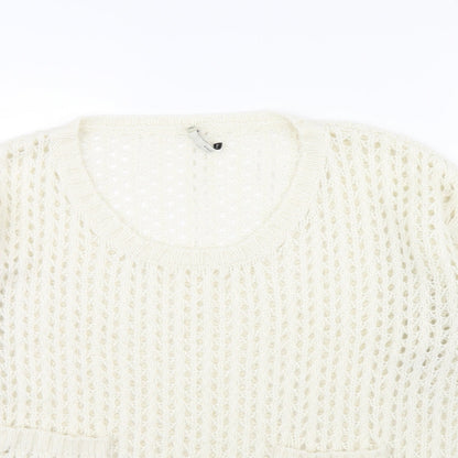 Womens UK Size 12 River Island Ivory Pullover Jumper