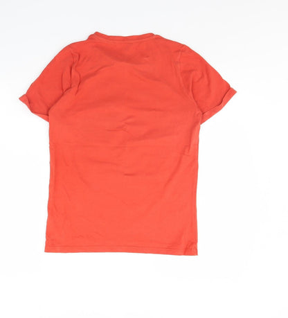 m&s Boys Red   Basic T-Shirt Size 12 Years  - Football