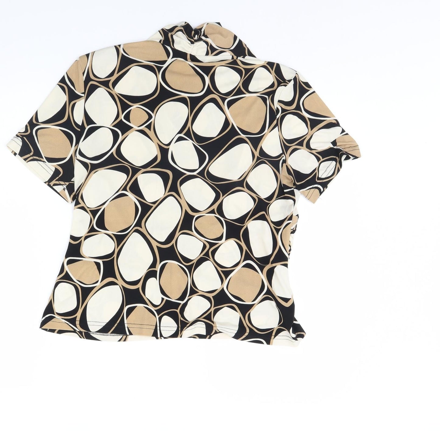 Womens UK Size 12 Kaleidoscope Black Cropped Blouse