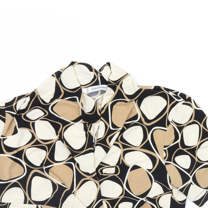 Womens UK Size 12 Kaleidoscope Black Cropped Blouse