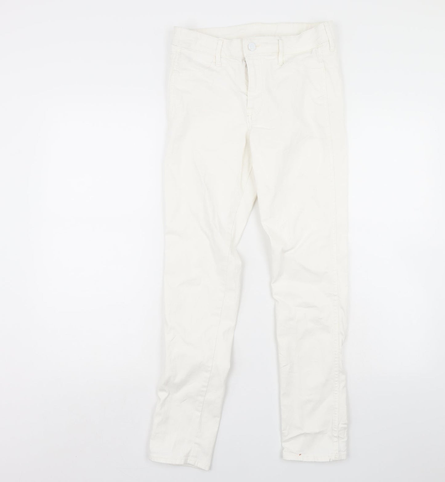 Womens UK Size 30 in Preworn Regular Fit Skinny White Jeans