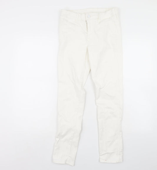 Womens UK Size 30 in Preworn Regular Fit Skinny White Jeans