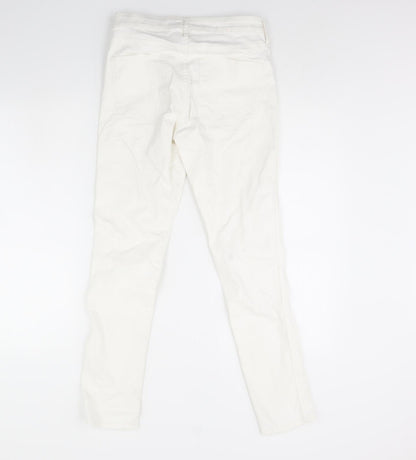 Womens UK Size 30 in Preworn Regular Fit Skinny White Jeans