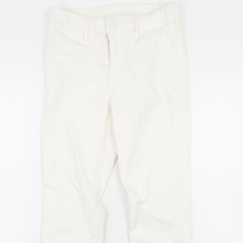 Womens UK Size 30 in Preworn Regular Fit Skinny White Jeans