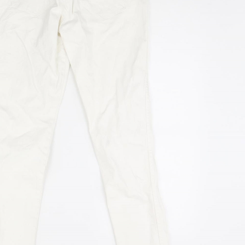Womens UK Size 30 in Preworn Regular Fit Skinny White Jeans