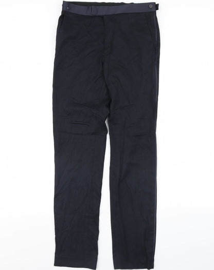 Womens UK Size 30 in M&s Regular Fit  Blue Trousers