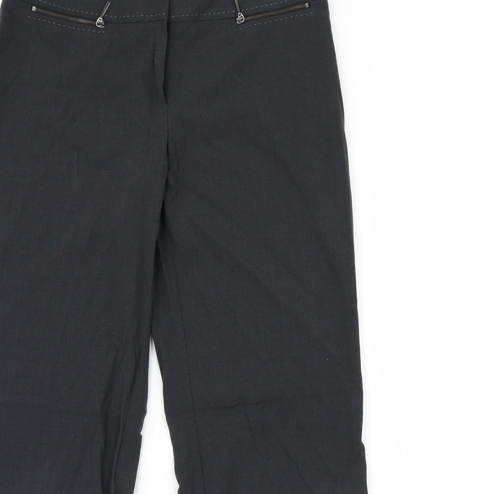 Womens UK Size 12 m&s Regular Fit Dress Pants Grey Trousers