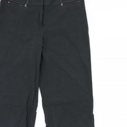 Womens UK Size 12 m&s Regular Fit Dress Pants Grey Trousers