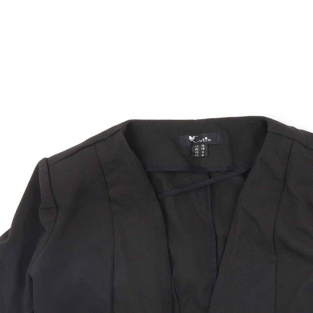 Cutie Womens Black   Jacket  Size 10