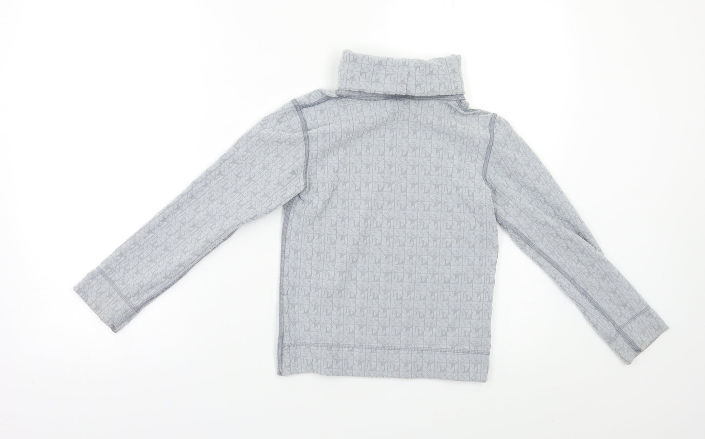 Wed'ze Girls Grey Geometric  Pullover Jumper Size 5-6 Years