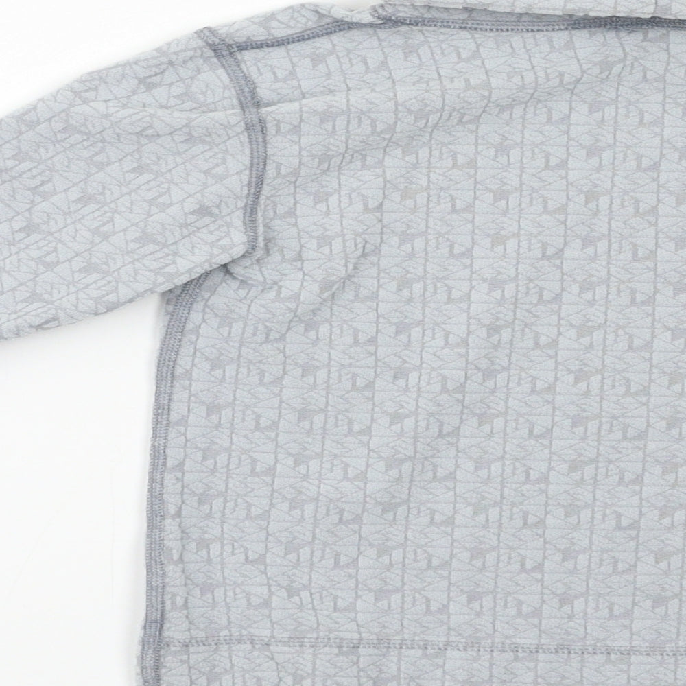 Wed'ze Girls Grey Geometric  Pullover Jumper Size 5-6 Years