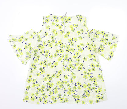 Womens UK Size 10 Atmosphere Ivory Basic Blouse