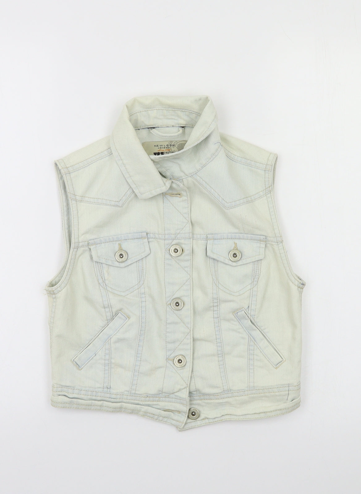 Womens UK Size 8 New Look Blue Gilet