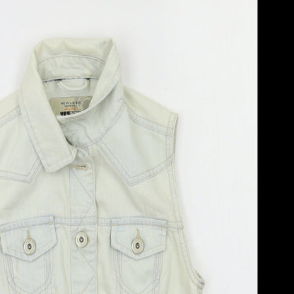 Womens UK Size 8 New Look Blue Gilet