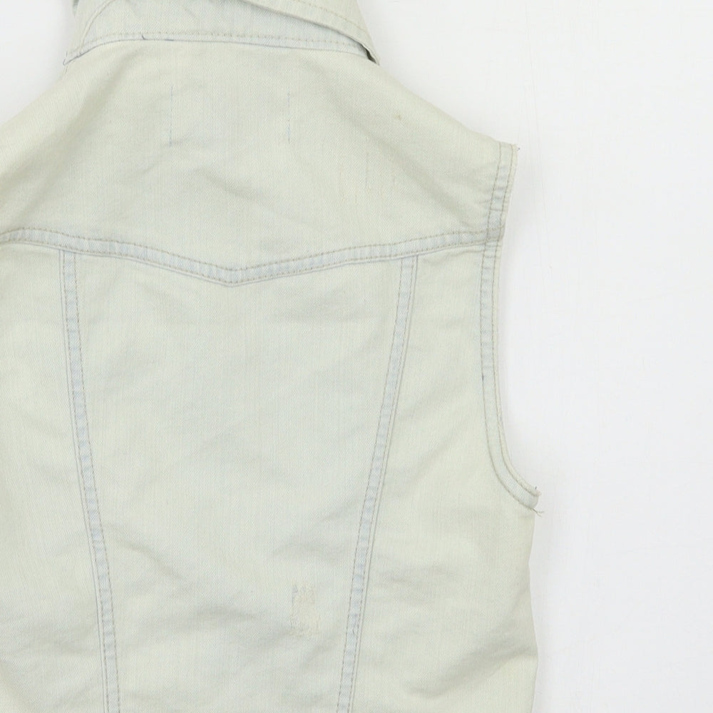 Womens UK Size 8 New Look Blue Gilet