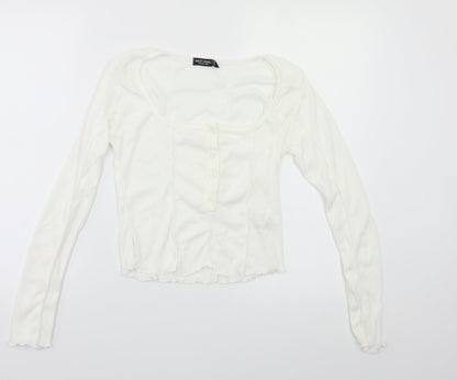 Nasty Gal Womens White   Basic Polo Size 10