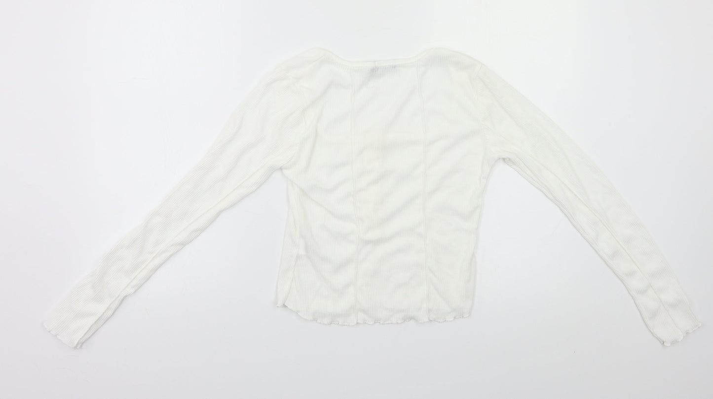 Nasty Gal Womens White   Basic Polo Size 10