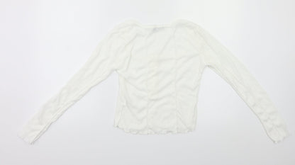 Nasty Gal Womens White   Basic Polo Size 10