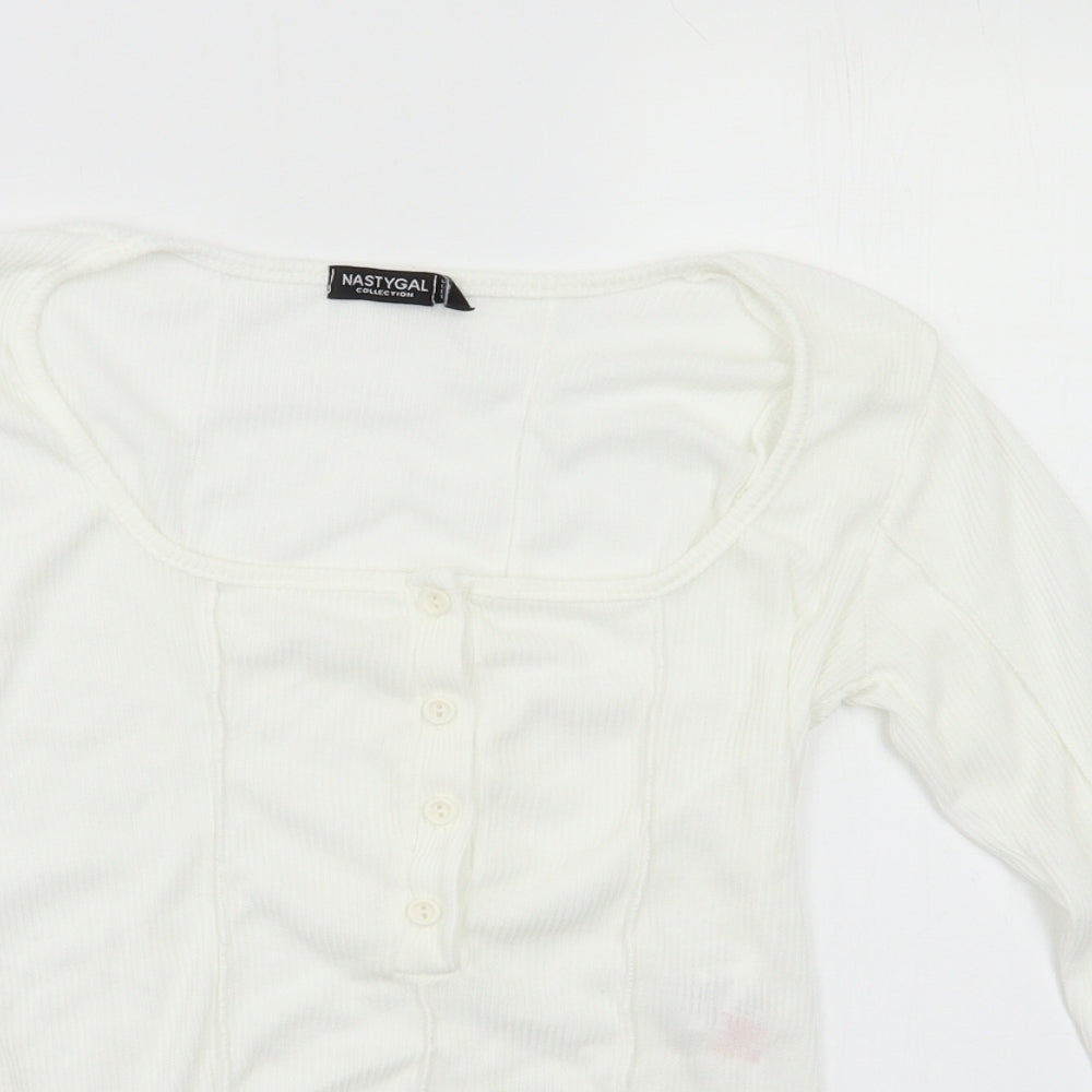 Nasty Gal Womens White   Basic Polo Size 10