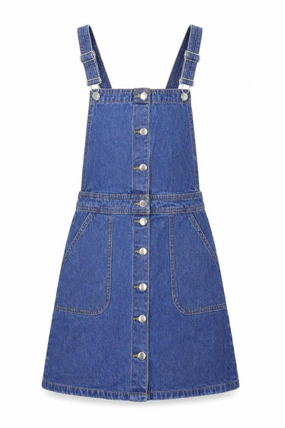 Womens Blue   Pinafore/Dungaree Dress  Size S
