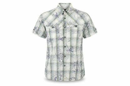 Mens UK Size M Buirton Green  Button-Up Short Sleeve Casual Shirt