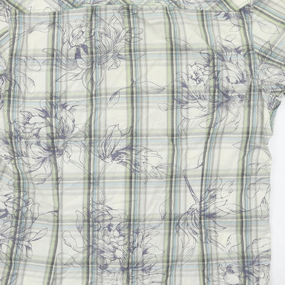 Mens UK Size M Buirton Green  Button-Up Short Sleeve Casual Shirt