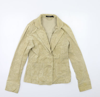 Portobello Punk Womens Beige  Corduroy Jacket Blazer Size 12