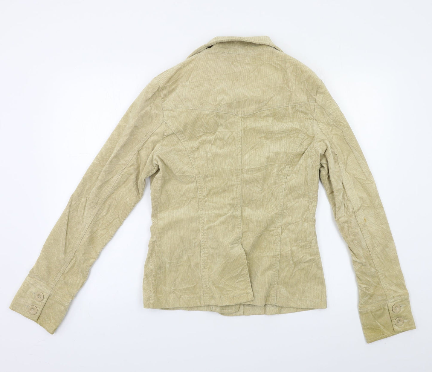 Portobello Punk Womens Beige  Corduroy Jacket Blazer Size 12
