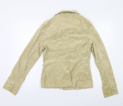Portobello Punk Womens Beige  Corduroy Jacket Blazer Size 12
