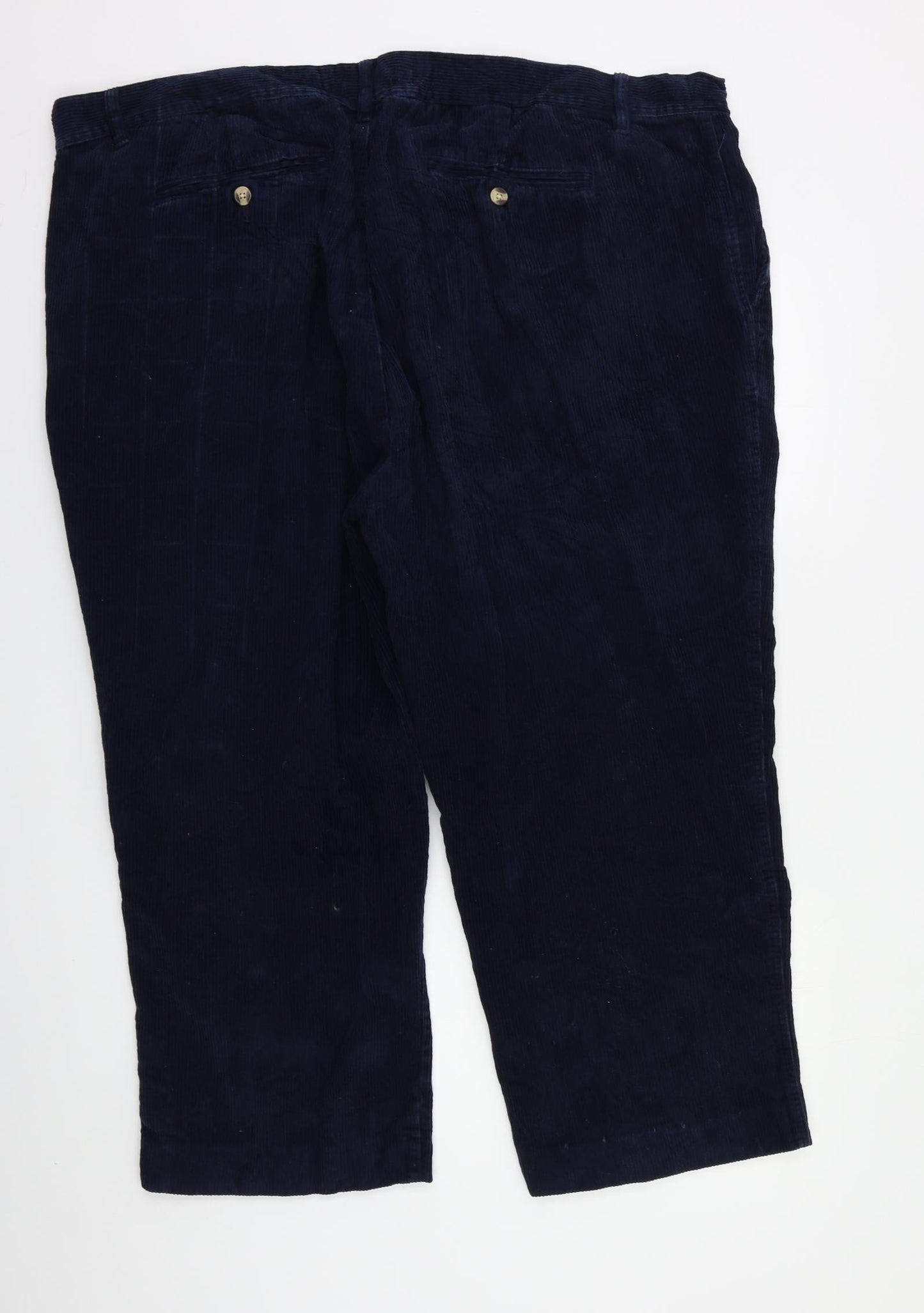 Mens UK Size 46 Cotton Tra Regular Fit  Black Trousers