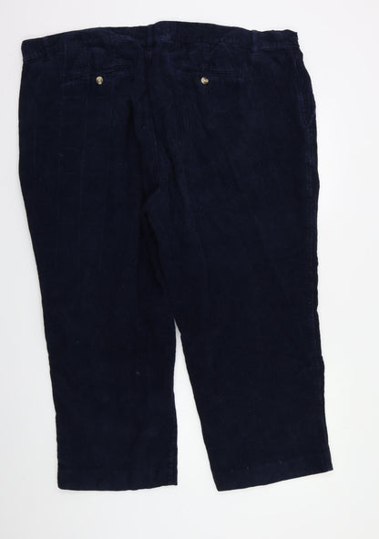 Mens UK Size 46 Cotton Tra Regular Fit  Black Trousers